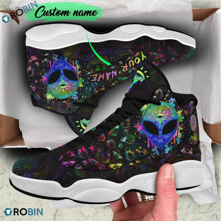 Custom Name Hippie Alien Air Jordan 13 Shoes Gift