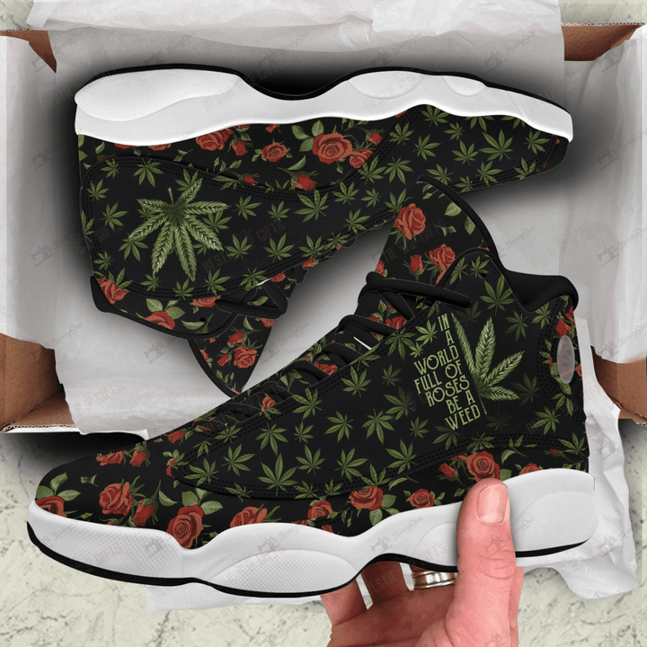 Be A Weed Pattern Air Jordan 13 Shoes Sport For Everybody