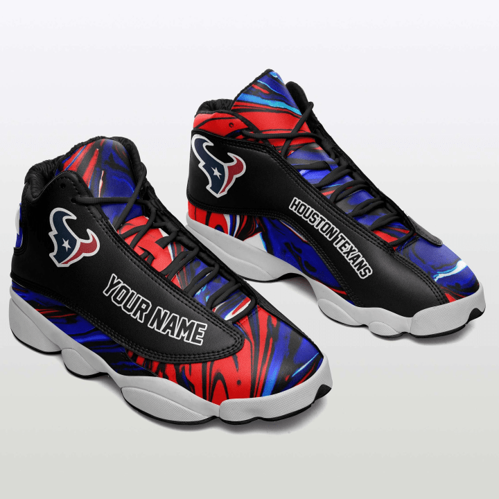 Houston Texans Mix Color shoes Form Air Jordan 13 Shoes Custom Name