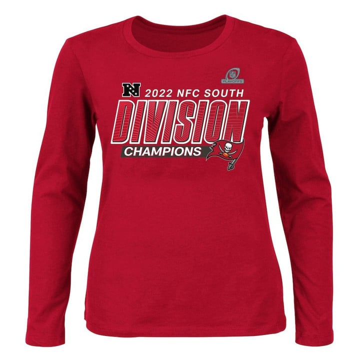Tampa Bay Buccaneers Women's 2022 South Division Champions Divide & Conquer Red Long Sleeve T-Shirt