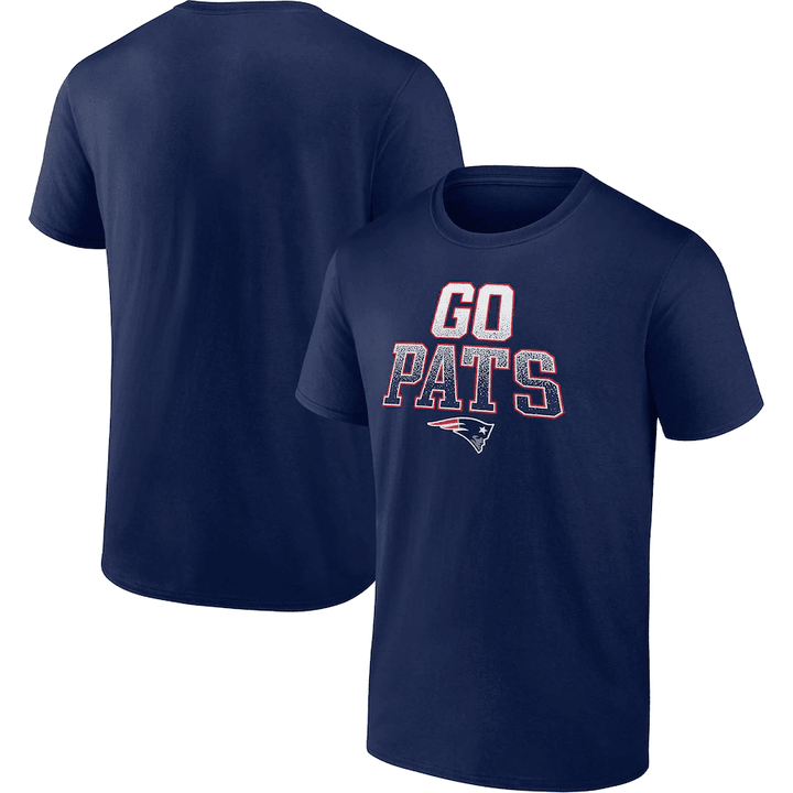 New England Patriots - Go Pats Navy T-shirt
