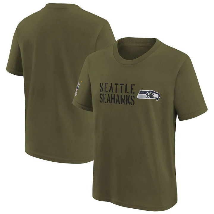 Seattle Seahawks 2022 NFL Salute To Service Legend Short Sleeve Forest Green T-shirt