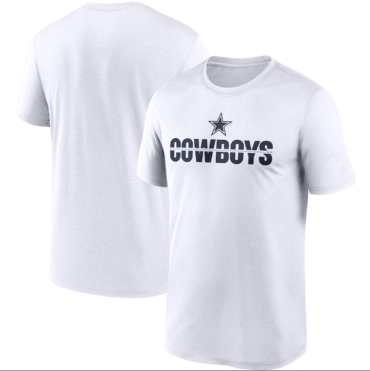 Dallas Cowboys White Legend Microtype Unisex T-Shirt