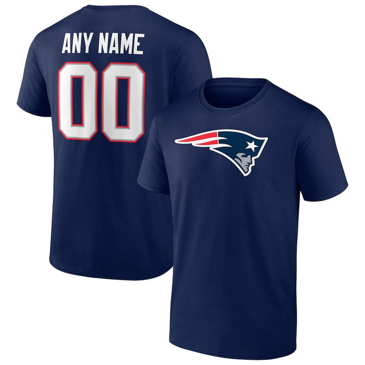 New England Patriots Personalized Name & Number Navy Unisex T-Shirt