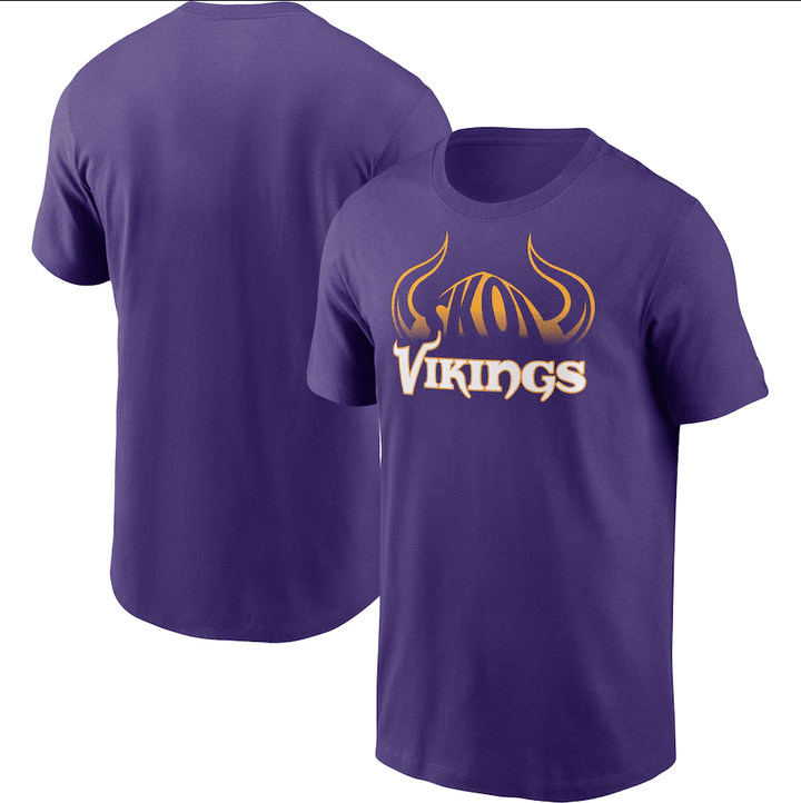 Men's Minnesota Vikings Purple Hometown Collection Helmet Unisex T-Shirt