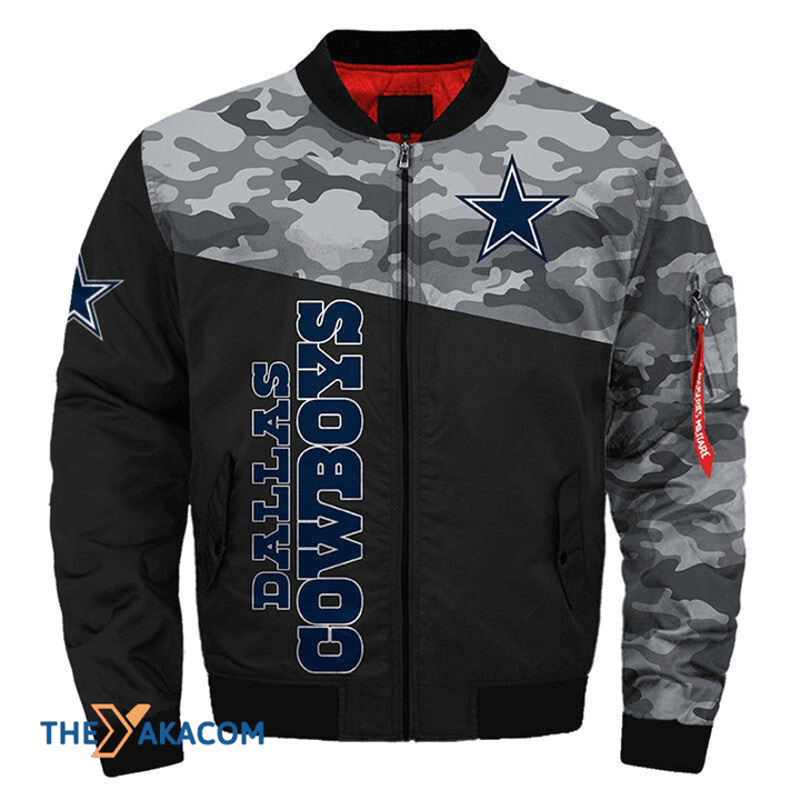 Dallas American Football Team Dem Boyz Cowboys Camo 3D Printed Unisex Bomber Jacket