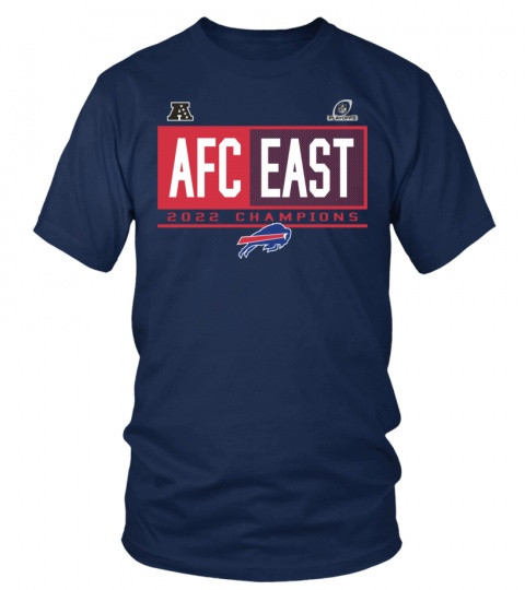 Buffalo Bills 2022 Afc East Division Champions Blocked Favorite Navy T Shirt