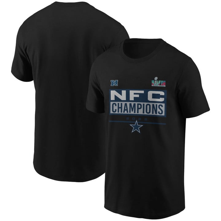 Dallas Cowboys NFC Champions NFL Super Bowl LVII Black T Shirt