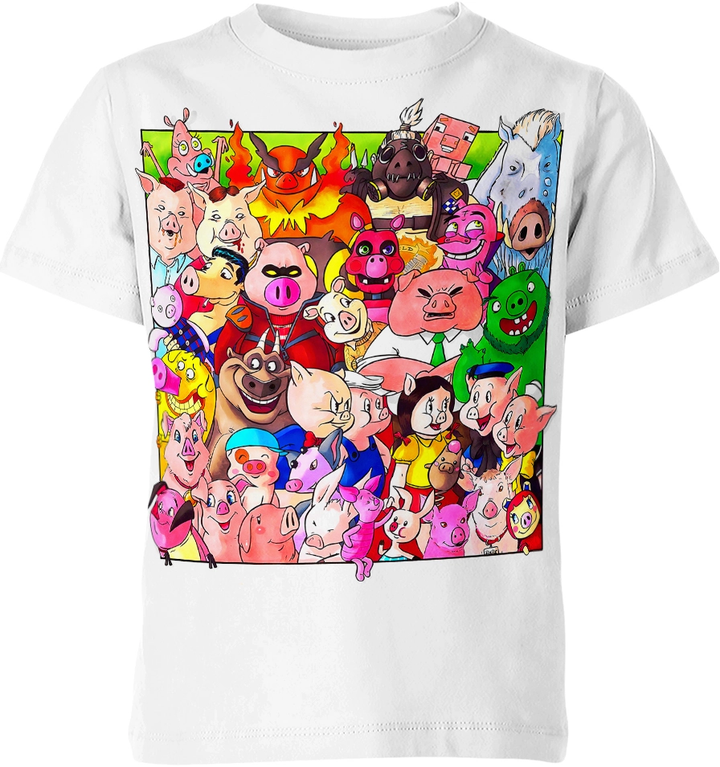 Pig Team Up 3D T-shirt Gift For Fans