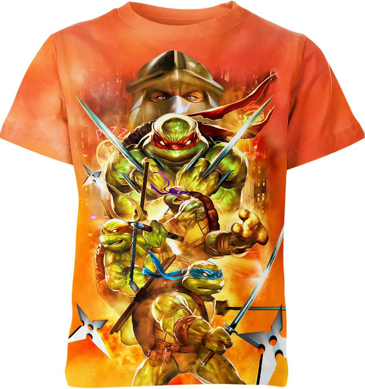 Teenage Mutant Ninja Turtles Orange 3D T-shirt For Men And Women
