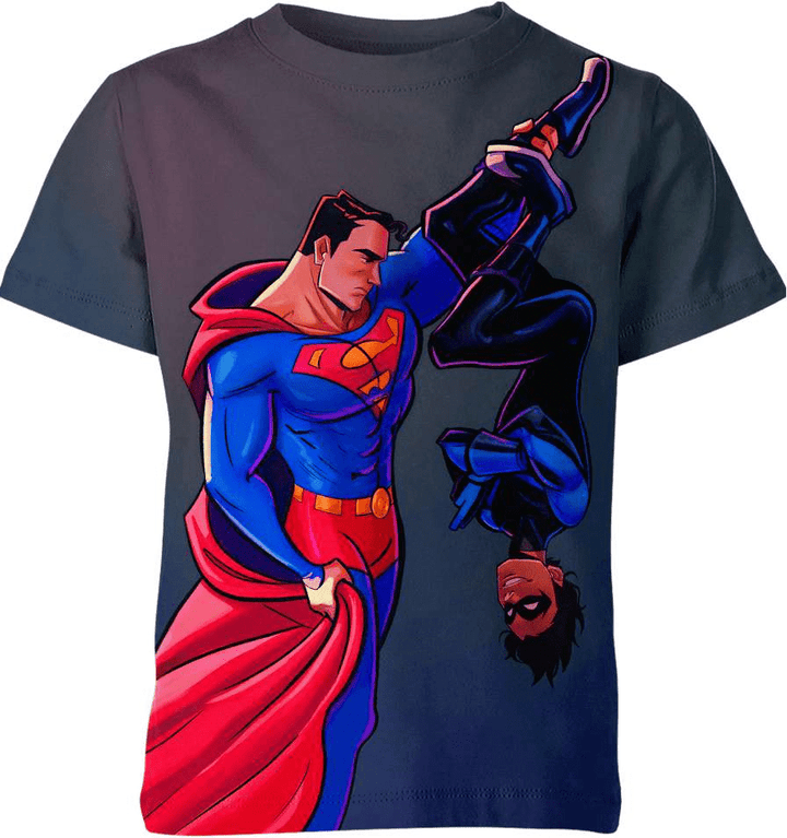 Superman vs Nightwing 3D T-shirt Gift For Fans