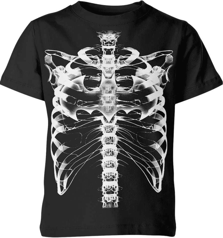 XRAY Black & White 3D T-shirt For Men And Women