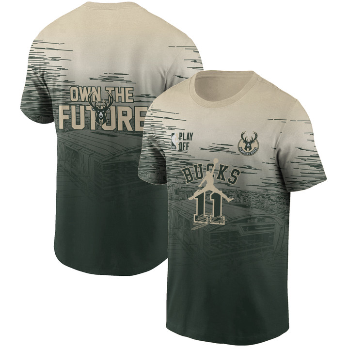 Milwaukee Bucks Lopez #11 NBA Play Off Own The Future 3D T-Shirt