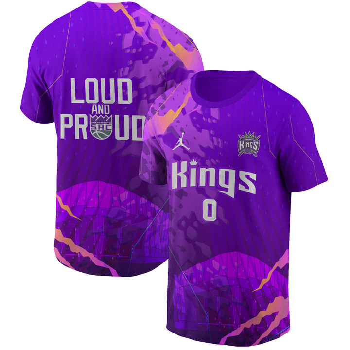Sacramento Kings Monk #0 Loud And Proud NBA 3D T-Shirt