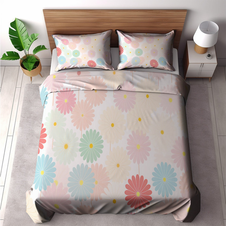 Aesthetic Floral Pattern Printed Bedding Set Bedroom Decor Seamless Pattern Design