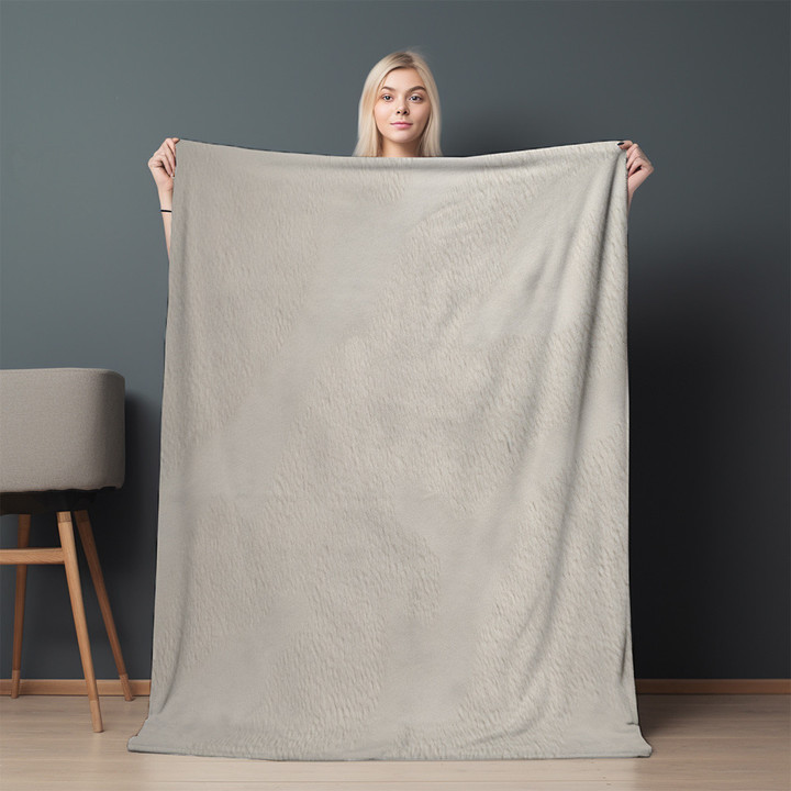 Shade Of Ivory Concrete Printed Sherpa Fleece Blanket Texture Design