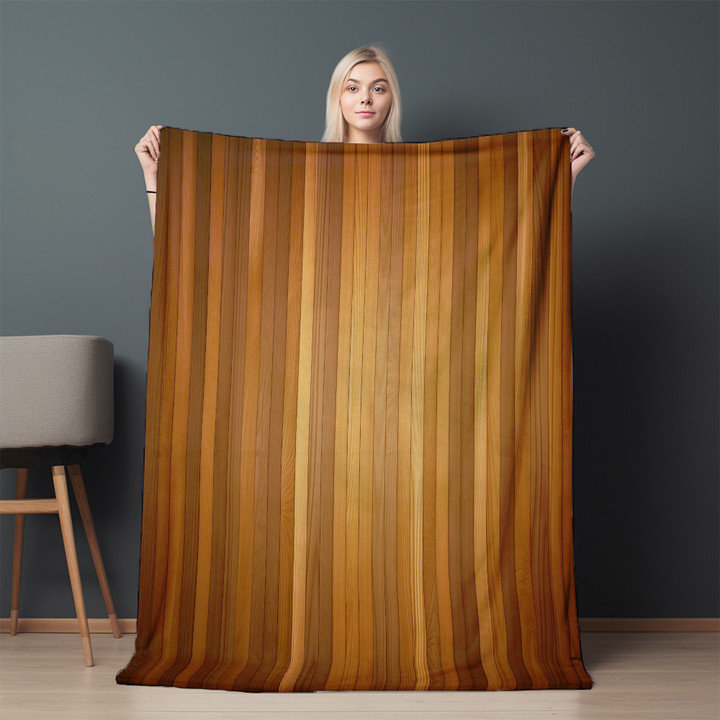 Wood Texture Multidimensional Shading Printed Sherpa Fleece Blanket Texture Design