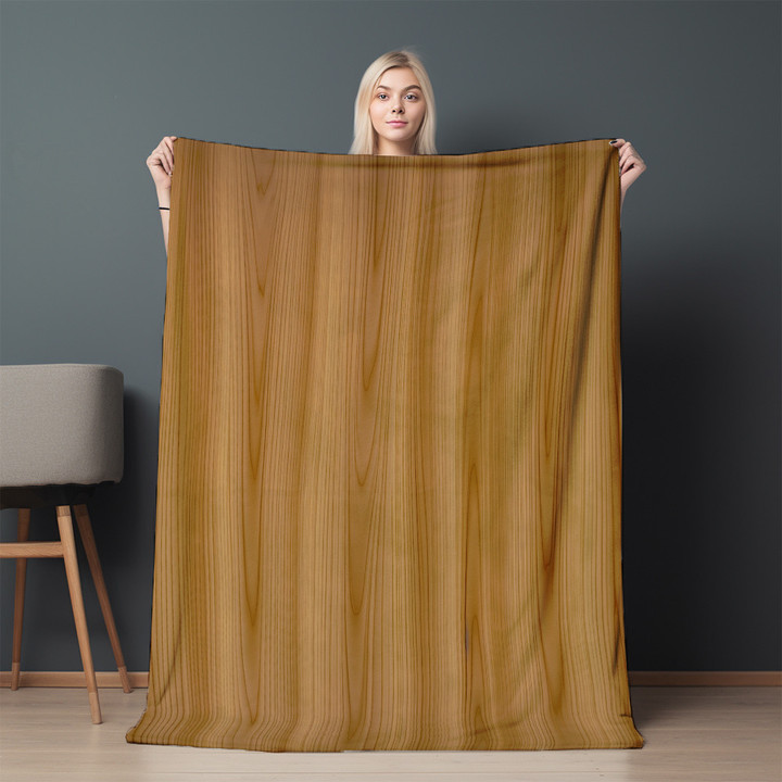 Wood Board Background Printed Sherpa Fleece Blanket Texture Design