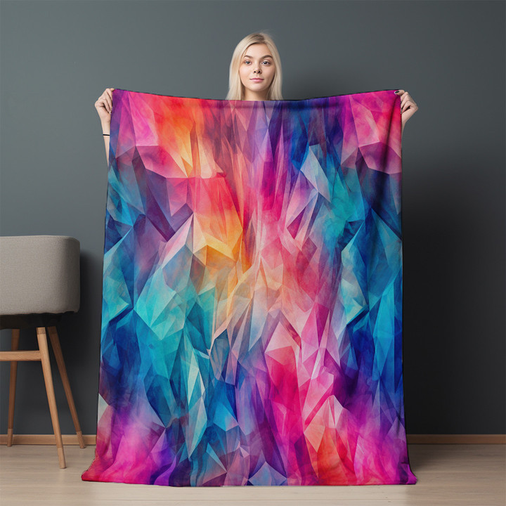 Multitude Of Dazzling Ways Printed Sherpa Fleece Blanket Abstract Design