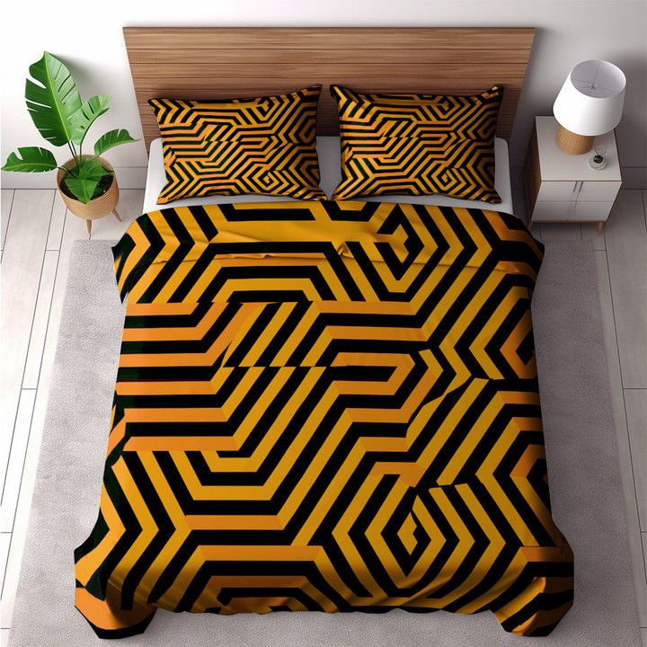 Tiger Print Optical Illusion Design Printed Bedding Set Bedroom Decor