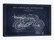 R.E. Forman Air-Propelled Motorcycle Patent Sketch (Navy Blue)