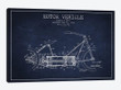Joshua A. Hill Motor Vehicle Patent Sketch (Navy Blue)