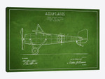 Airplane Green Patent Blueprint