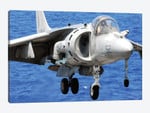 An AV-8B Harrier Jet Lands On The Flight Deck Of USS Peleliu