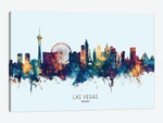 Las Vegas Nevada Skyline Blue Orange