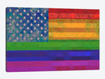 USA "Grungy" Rainbow Flag (LGBT Human Rights & Equality)