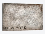 New York Map, Vintage