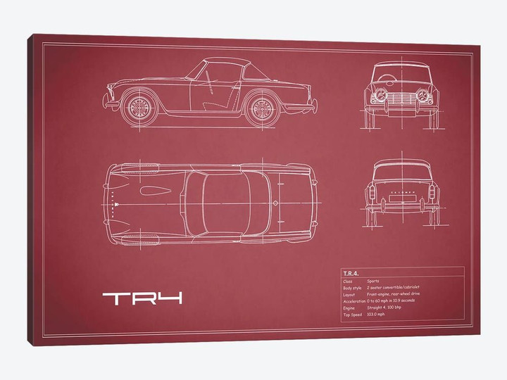 Triumph TR4 (Maroon)