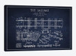 A.R. Fergusson Toy Railway Patent Sketch (Navy Blue)