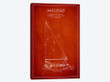 Sailboat 3 Red Patent Blueprint