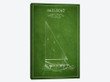Sailboat 3 Green Patent Blueprint