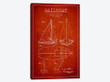 Sailboat Red Patent Blueprint