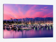 Stunning Magenta Sunset Over Santa Barbara Harbor, Santa Barbara County, California, USA