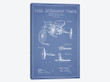 G.W. Akers Bike Extension Frame Patent Sketch (Light Blue)