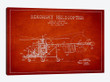 Helicopter Red Patent Blueprint