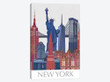 New York Landmarks , Red Blue II