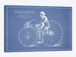 Welcome H. Hull Velocipede Patent Sketch (Light Blue) II