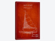 Sailboat 2 Red Patent Blueprint