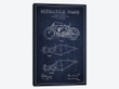 Allen A. Horton Motorcycle Frame Patent Sketch (Navy Blue)