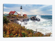 Cape Elizabeth Lighthouse Stormy Morning Portland Maine