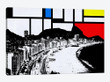 Rio de Janeiro, Brazil Skyline with Primary Colors Background