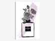 Cross Hatch Rose Perfume Bottle Vase