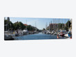 Boats Moored Along Canal, Copenhagen, Denmark