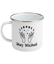Halloween Mug Stay Wicked Witch Mug Enamel Custom Halloween Gift Mug Coffee Cup Camping Mug Personalised Fall Gift
