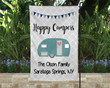 Happy Campers Campsite Flag Personalized, Family Campsite Flag
