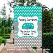 Happy Campers Flag for Campsite Personalized, Campsite Welcome Sign with Family Name
